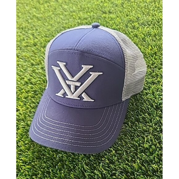 VORTEX Optics Embroidered Logo Gray & Navy Mesh Snapback Cap Hat - Picture 9 of 16